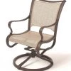 Hanamint Central Park Cast Aluminum Swivel Dining Chair Patio Dining Furniture