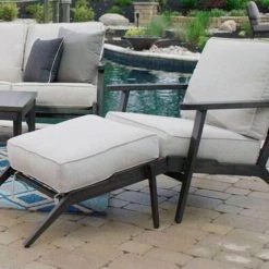 Plank And Hide Seating Furniture Adeline Outdoor Aluminum Lounge Chair