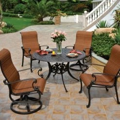 Hanamint St Augustine Cast Aluminum Swivel Dining Chair