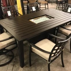 Hanamint Stratford Outdoor Fire Pit Dining Set Patio Dining Furniture