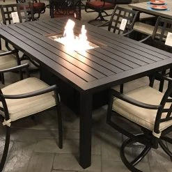 Hanamint Stratford Outdoor Fire Pit Dining Set Patio Dining Furniture