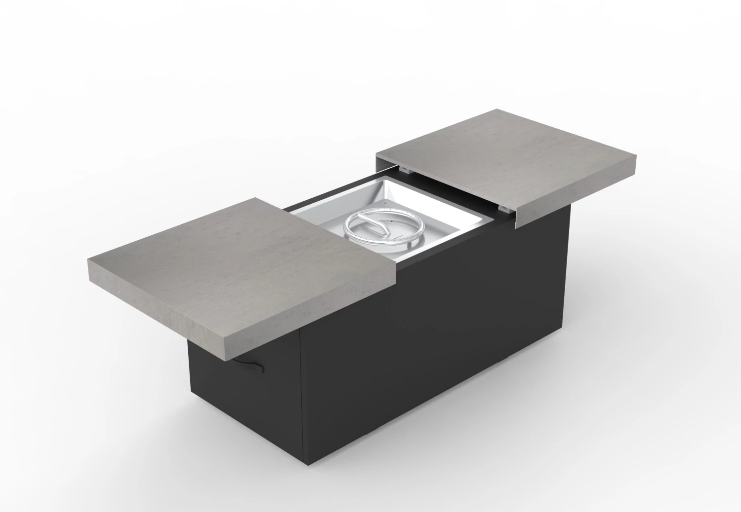 Plank And Hide 48"x 24" Functional Firepit - Charcoal/Concrete 1 Plank And Hide 48"x 24" Functional Firepit - Charcoal/Concrete