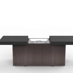 Plank And Hide Fire Pits 48"x 24" Functional Firepit - Wenge/Black