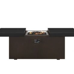 Plank And Hide Fire Pits 48"x 24" Functional Firepit - Wenge/Black