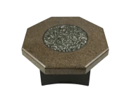 Oriflamme Tropical Brown Granite 32" Octagon Outdoor Fire Pit