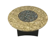 Oriflamme Fire Pits Giallo Fiorito GRANITE 48" Round Outdoor Fire Pit