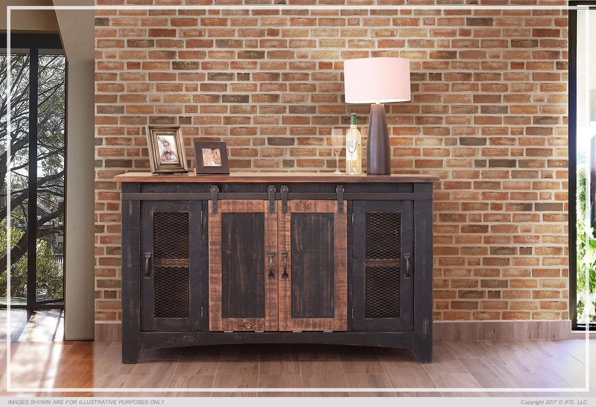 IFD Pueblo Black TV Stand Living Room Furniture 1 IFD Pueblo Black TV Stand Living Room Furniture