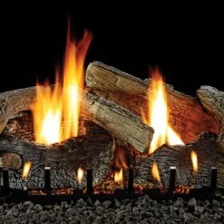 White Mountain Aged Oak Vent Free Gas Log Set