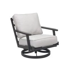 Plank And Hide Adeline Outdoor Aluminum Swivel Chair