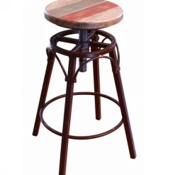 IFD Antique Adjustable Height Bar Stool