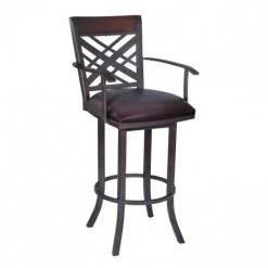 Armen Living Furniture Tahiti Bar Stool W/ Arms