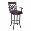 Armen Living Furniture Tahiti Counter Stool W/ Arms
