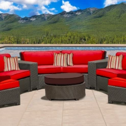 Chicago Wicker Canyon 5-PC Curved Wicker Sofa