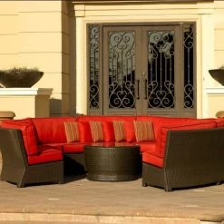 Chicago Wicker Canyon 5-PC Curved Wicker Sofa