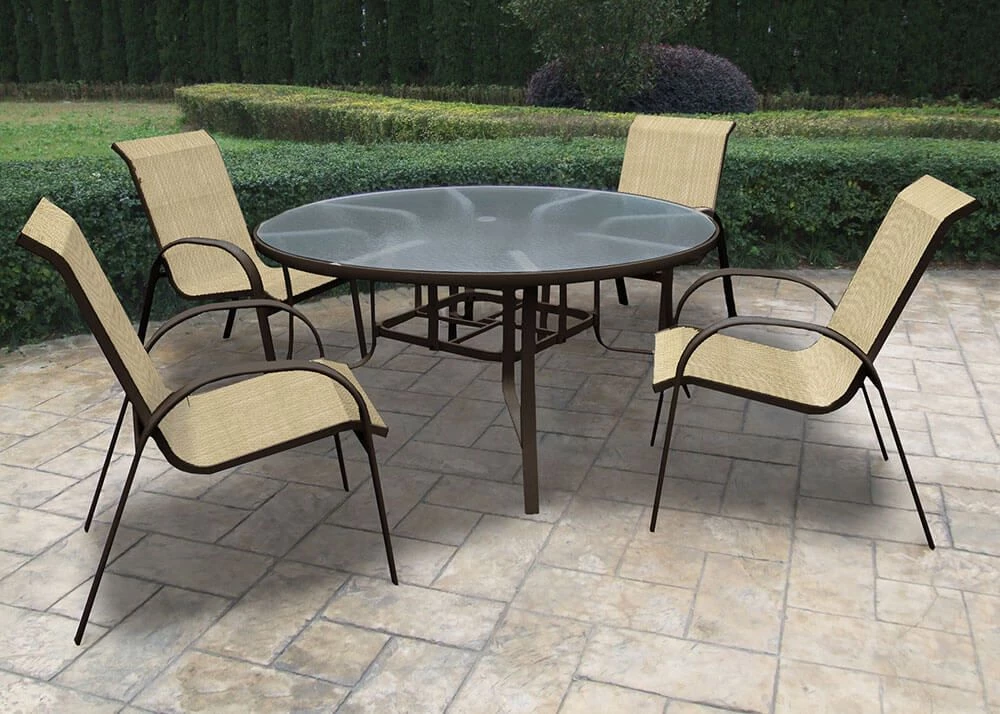 Chicago Wicker Patio Dining Furniture Capri 5 Piece Dining Set 1 Chicago Wicker Patio Dining Furniture Capri 5 Piece Dining Set
