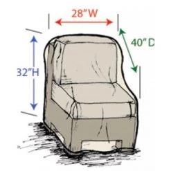 Treasure Garden Sectional Modular Armless Cover Fits Middle CP302 Furniture Accessories