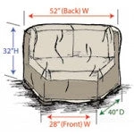 Treasure Garden Furniture Accessories Sectional Modular End RIGHT Cover CP306