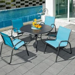 Telescope Casual Patio Dining Furniture Gardenella Outdoor Aluminum Dining Chair