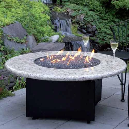 Oriflamme Fire Pits Giallo Fiorito GRANITE 48" Round Outdoor Fire Pit 2 Oriflamme Fire Pits Giallo Fiorito GRANITE 48" Round Outdoor Fire Pit