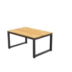 Chicago Wicker Huntington Teak Top Coffee Table