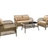 300 South Main Jaxon 4 Piece Wicker Loveseat Set Seating Furniture