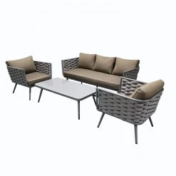 300 South Main Oceana 4 Piece Wicker Set Seating Furniture