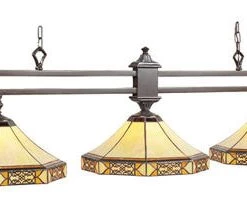 RAM Billiard Light 3 Shade Mission Filigree MF-B56