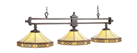 RAM Billiard Light 3 Shade Mission Filigree MF-B56 1 RAM Billiard Light 3 Shade Mission Filigree MF-B56