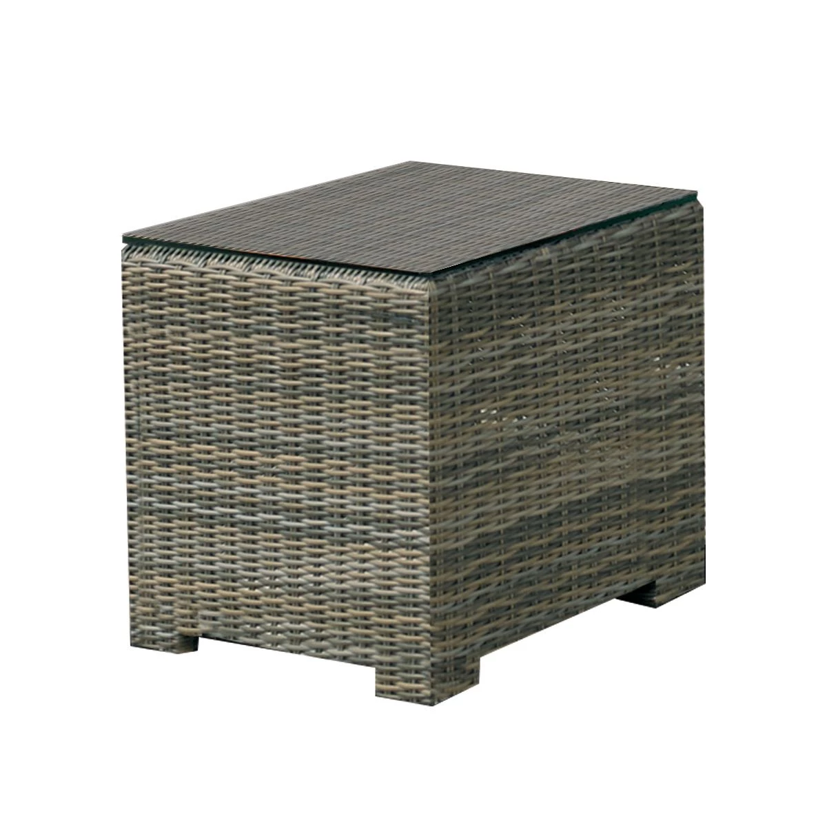 Chicago Wicker Marina Outdoor Glass End Table Seating Furniture 1 Chicago Wicker Marina Outdoor Glass End Table Seating Furniture