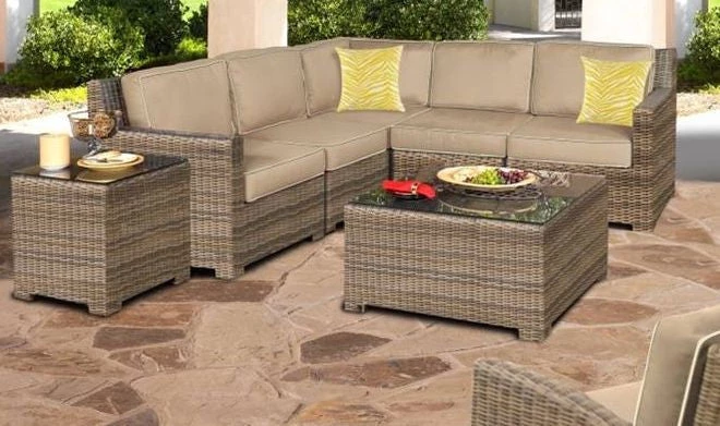 Chicago Wicker Marina Outdoor Glass End Table Seating Furniture 2 Chicago Wicker Marina Outdoor Glass End Table Seating Furniture