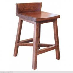 IFD Wood Stool With Small Back Bar Stools