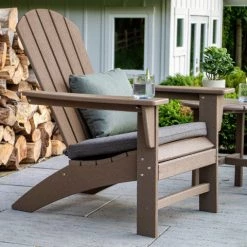 POLYWOOD Adirondack Chair - Slate Grey Seating Furniture