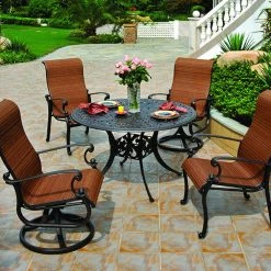 Hanamint St. Augustine Outdoor Cast Aluminum Dining Set