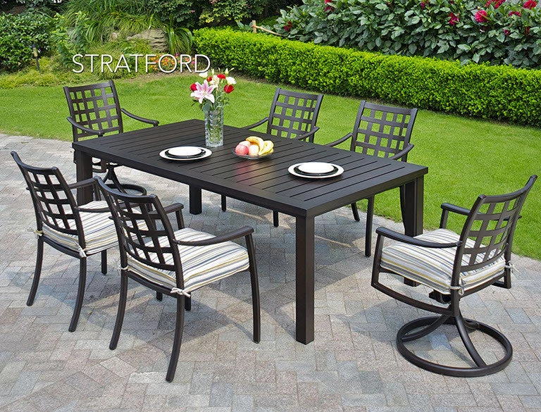 Hanamint Patio Dining Furniture Sherwood Aluminum 84" Dining Table 2 Hanamint Patio Dining Furniture Sherwood Aluminum 84" Dining Table