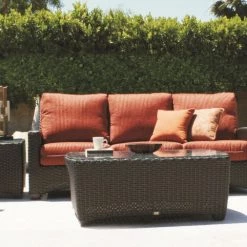 Patio Renaissance Ventura Outdoor Wicker End Table Seating Furniture